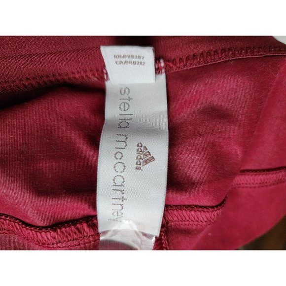 Adidas By Stella McCartney Run Athletic 3/4 Running Tights, Dark Vine Size Large - Picture 10 of 16